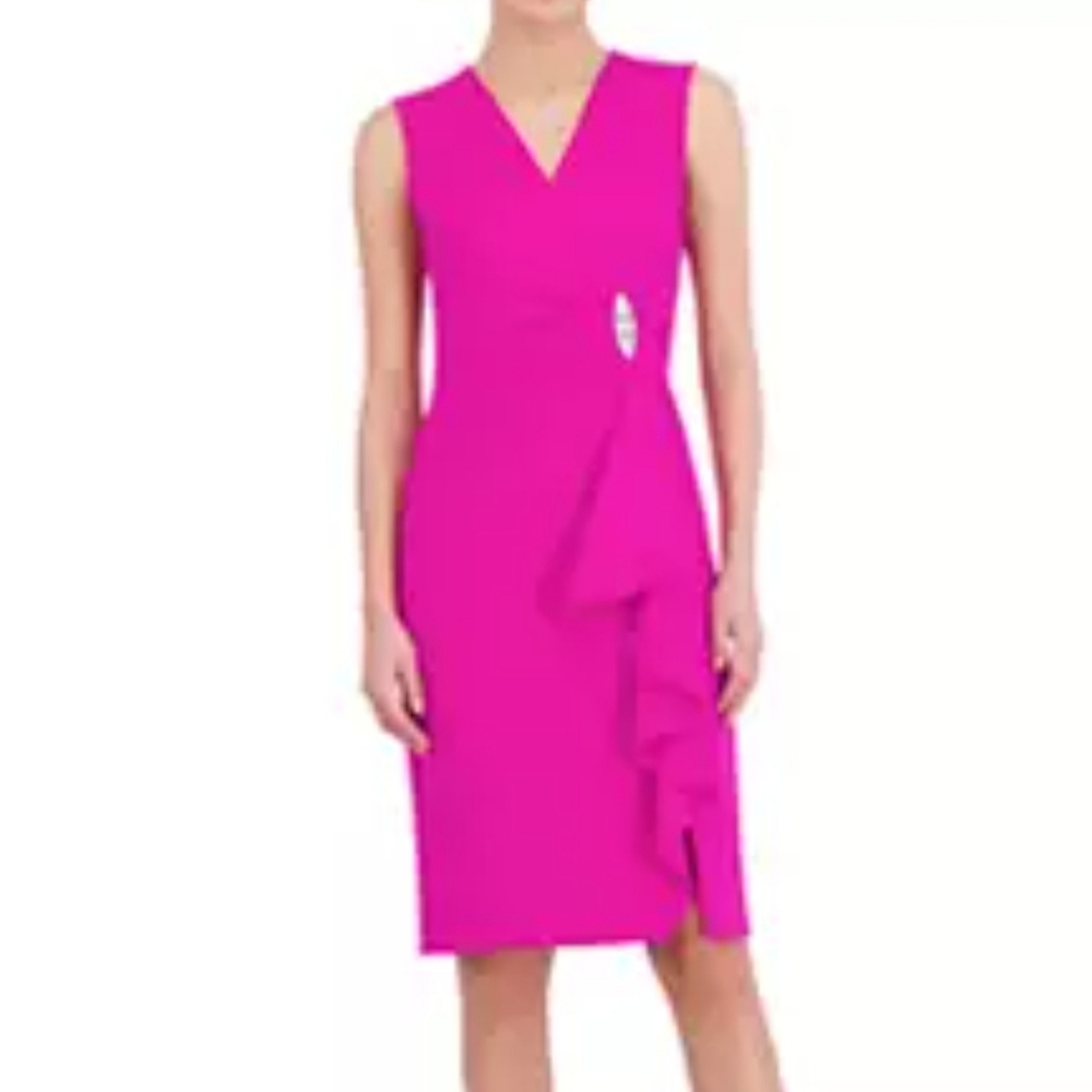 Elegant Pink Sleeveless Dress sz 14